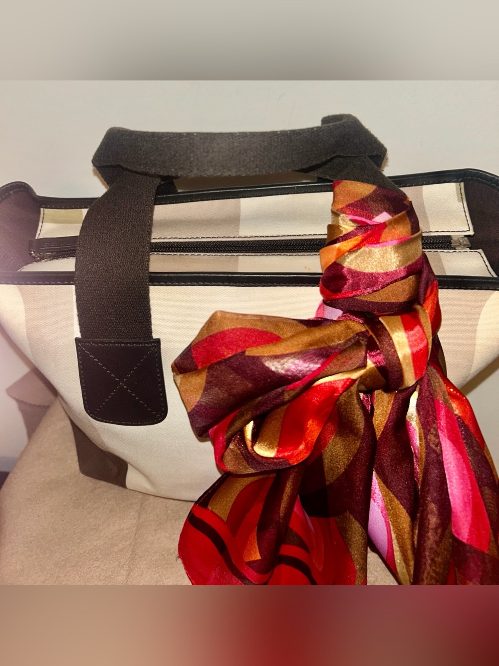 Bally "Busy B"Vintage Canvas Tote Bag - Picture 4 of 12